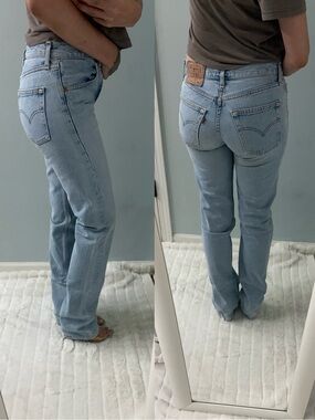 Vintage Levis 501 Jeans Light Faded Blue 24 25